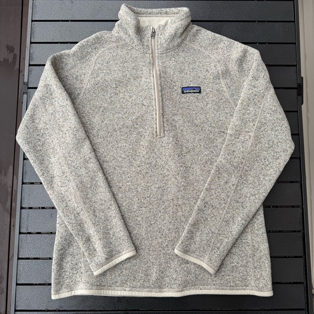 Patagonia Light Gray Zip-Up Women's Sweater